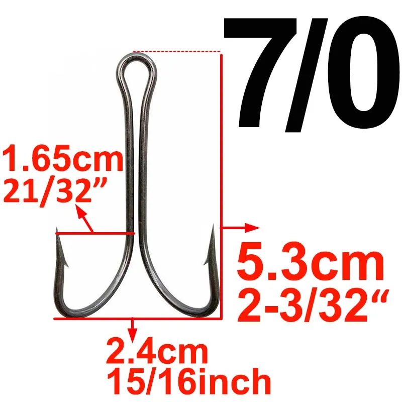 500 шт. двойной рыболовный крючок мушек Duple крюк для Джиг Бас рыболовного крючка Размеры детей 1 года, 2, 4, 6, 8, 1/0 2/0 3/0 4/0 5/0 6/0 7/0 - Цвет: 7l0