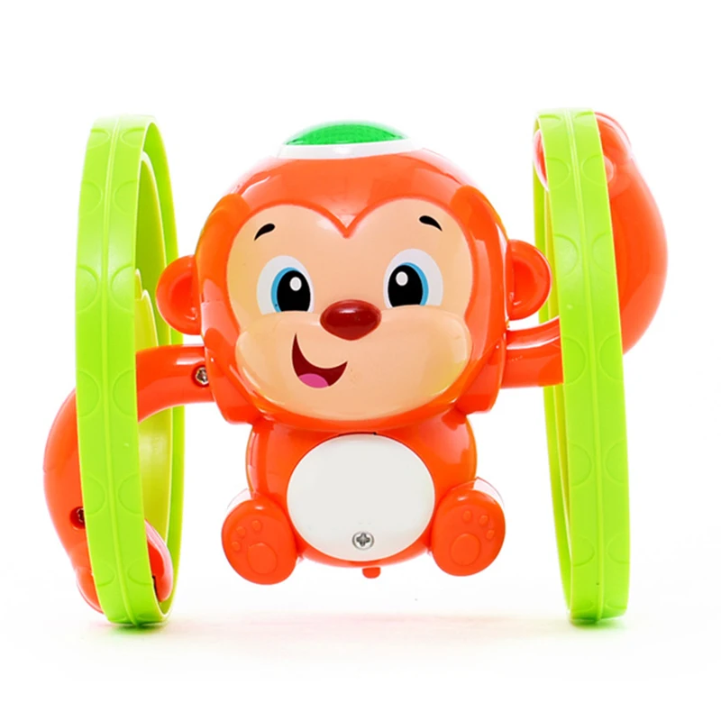 

Lovely Baby Cute Monkey Musical LED Light Wind-Up Clockwork Educational Toy For Kids Gift