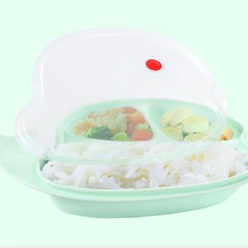 

Candy Color Kids Feeding Bowls Baby Small Whale Plate Food Grade PP Material Can Sterilized Hang Baby Tableware Kitchen Utensils