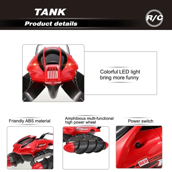 Flytec_989-393_2.4G_High_Speed_RC_Tank_Amphibious_Stunt_Waterproof_All-terrain_Sand_Lake_Pool_Grass_Snow_Slippery_Road_09