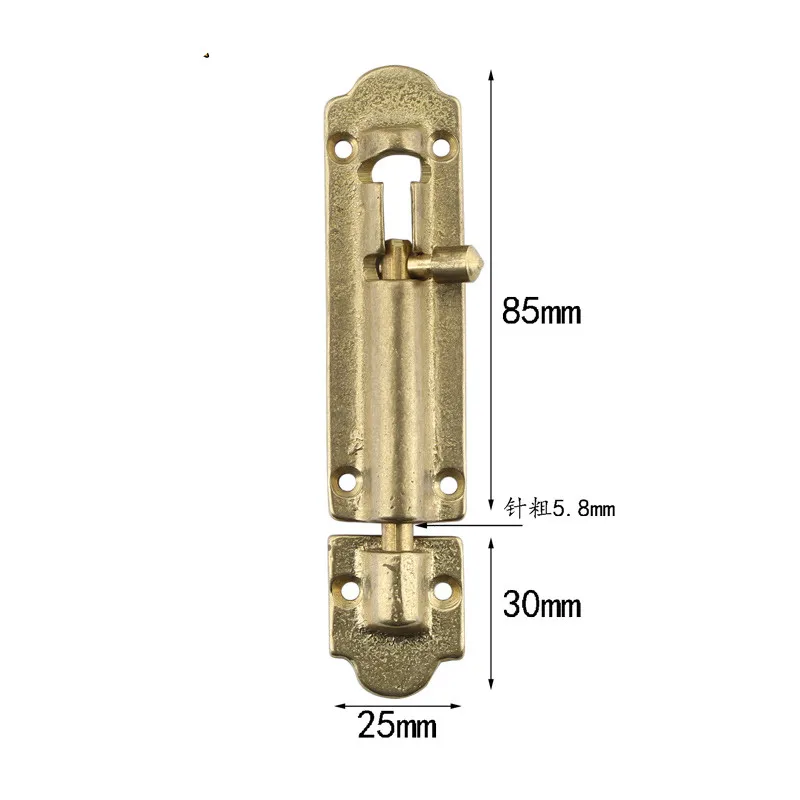 Китайский оконный дверной болт античная латунь кухонный шпингалет для шкафа защелка медный болт для мебельного Оборудования