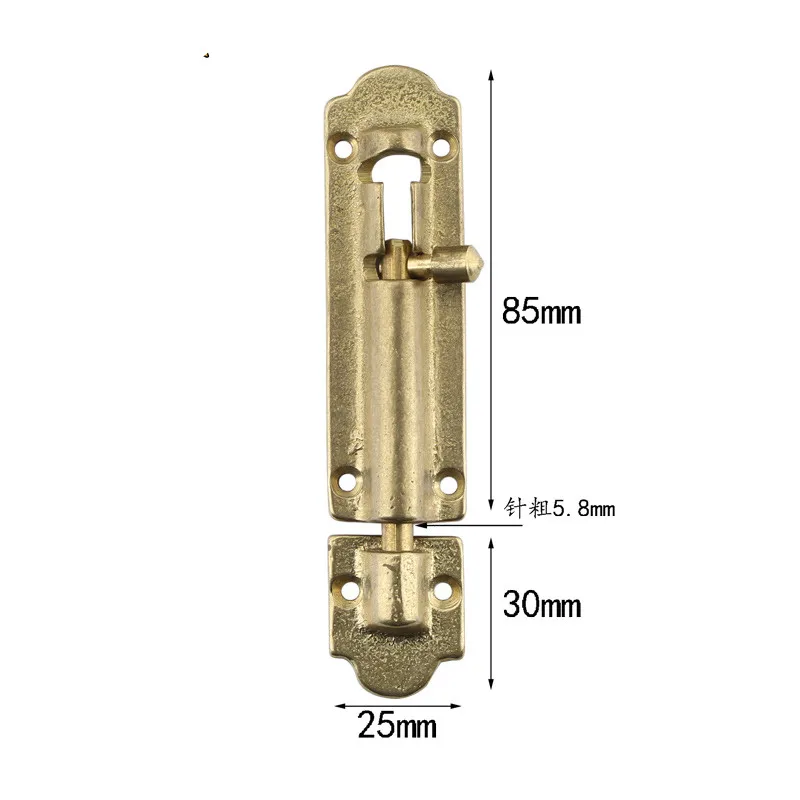 Gold In Locks Brass Chinese Leaf Cabinet Safety Latch Lock - Key - Foto 4