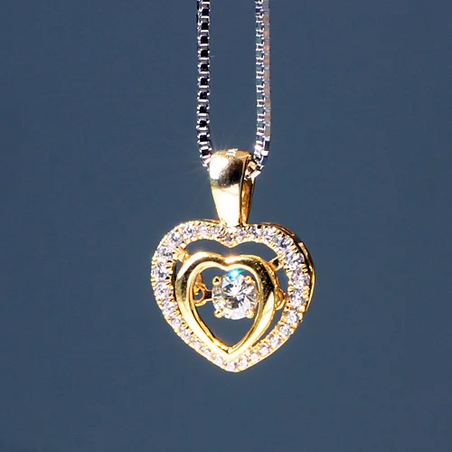 White Gold Diamond Love Heart Necklace White Gold Diamond Love Heart Necklace