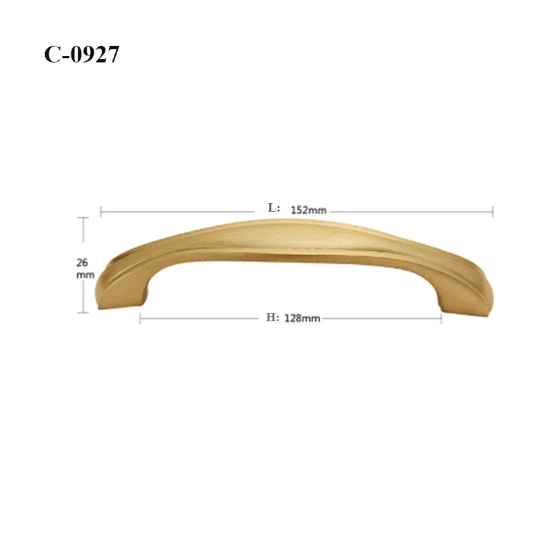 1 шт. различные стили твердая латунь ручки для шкафа и ручки ящика Мебель Шкаф золотые ручки - Цвет: C-0927-128