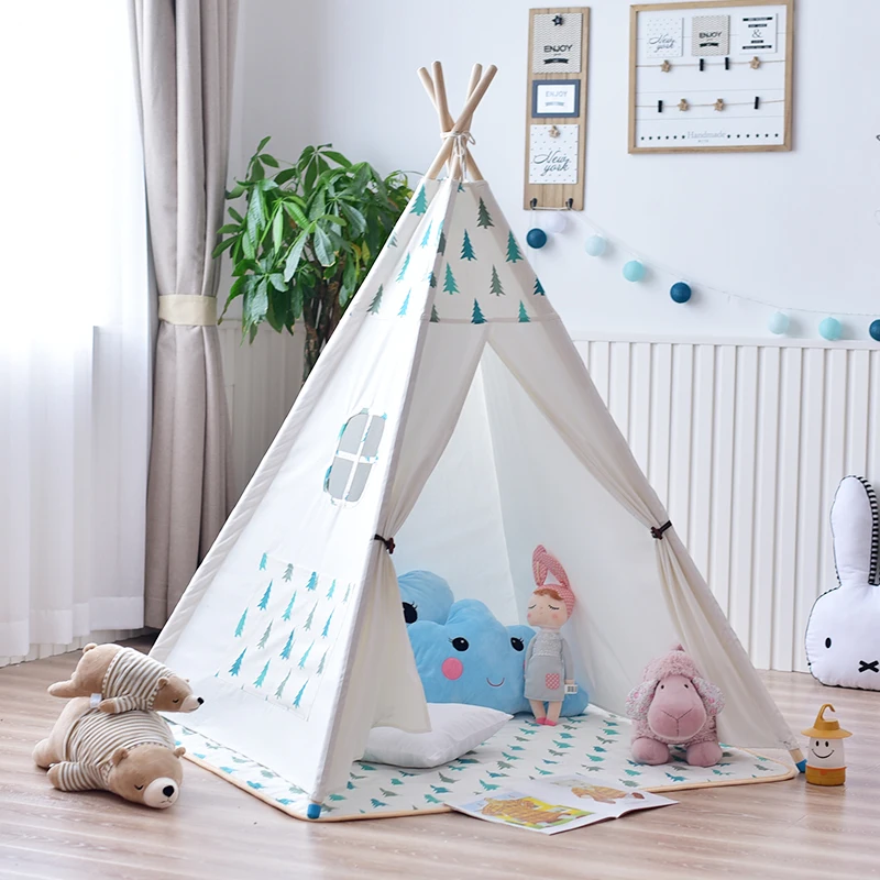 

Tree Printed Cloth Material Teepee Play Tent Playhouse Tipi for Sale