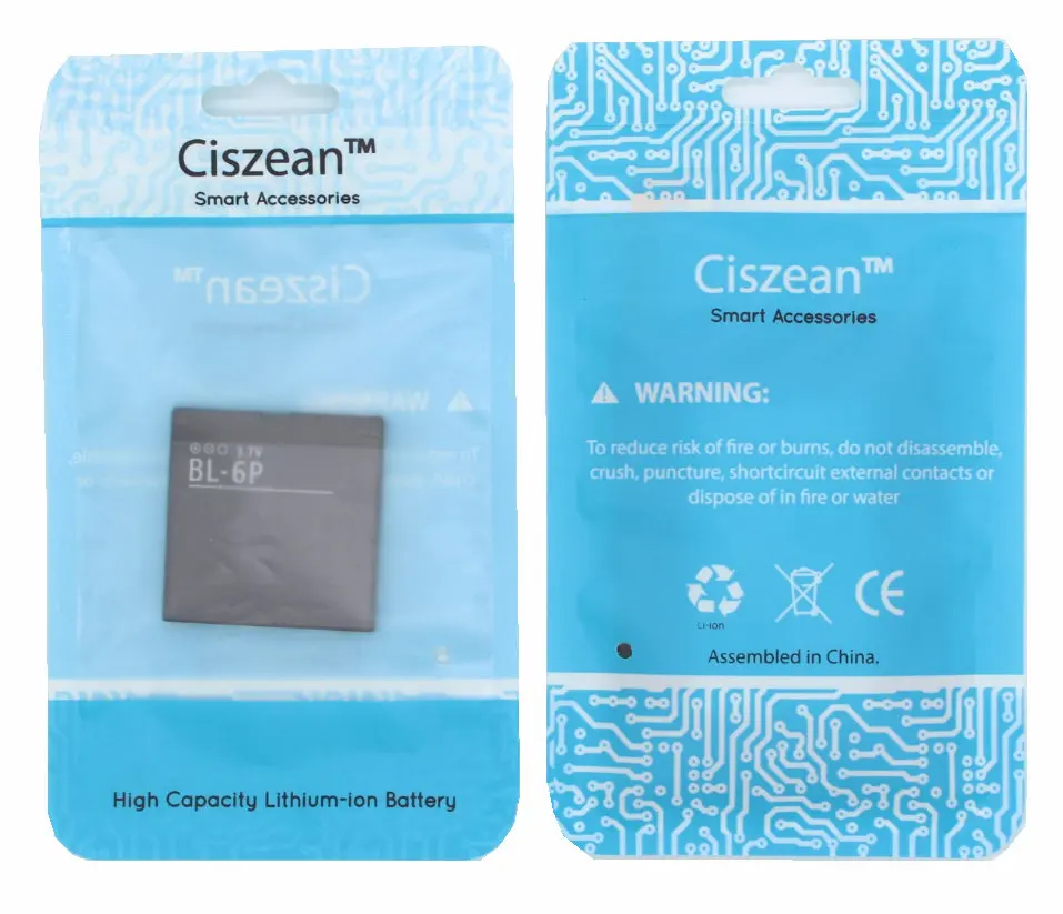 Ciszean 1x3,7 V 830mAh BL-6P сменная батарея для телефона Nokia 6500C 6500 Classic 7900 Prism 7900 P BL 6P BL6P bl6p