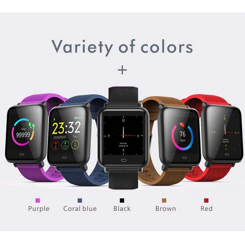 Multi-Dial Q9 Smartwatch IPX67 Waterproof Sports For Android IOS With Heart Rate Monitor Blood Pressure Functions Smart Watch
