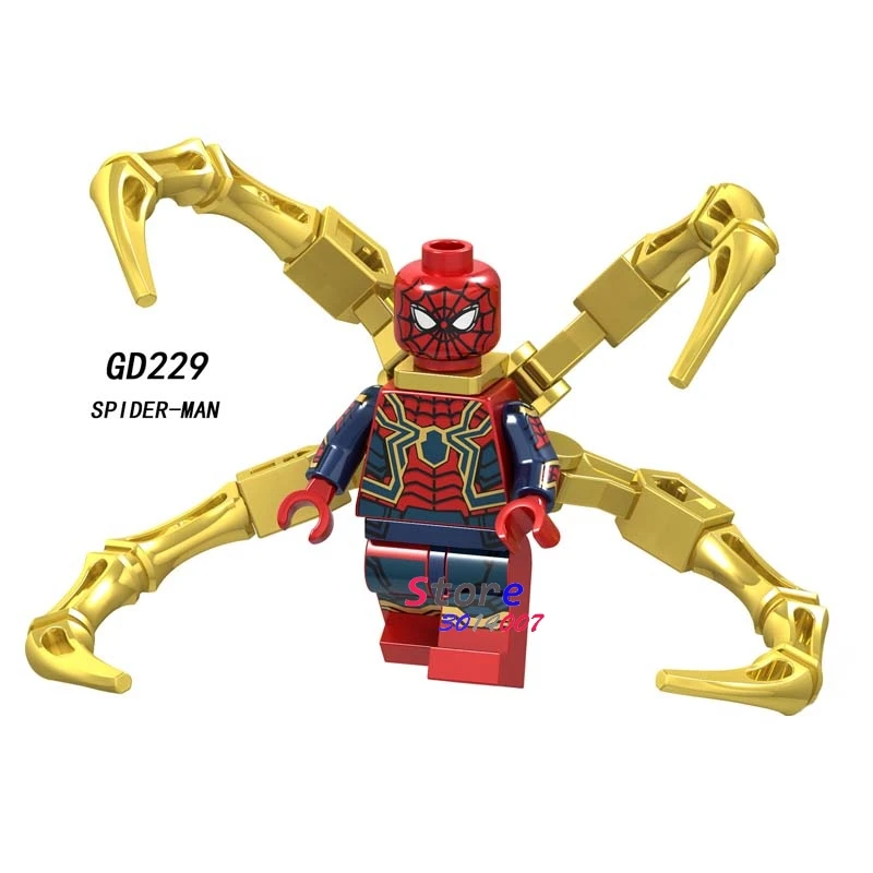 

Single Marvel Spider man Movie Far from home SpiderMan Mysterio Iron Man Captain America Thor building blocks Kids Toys