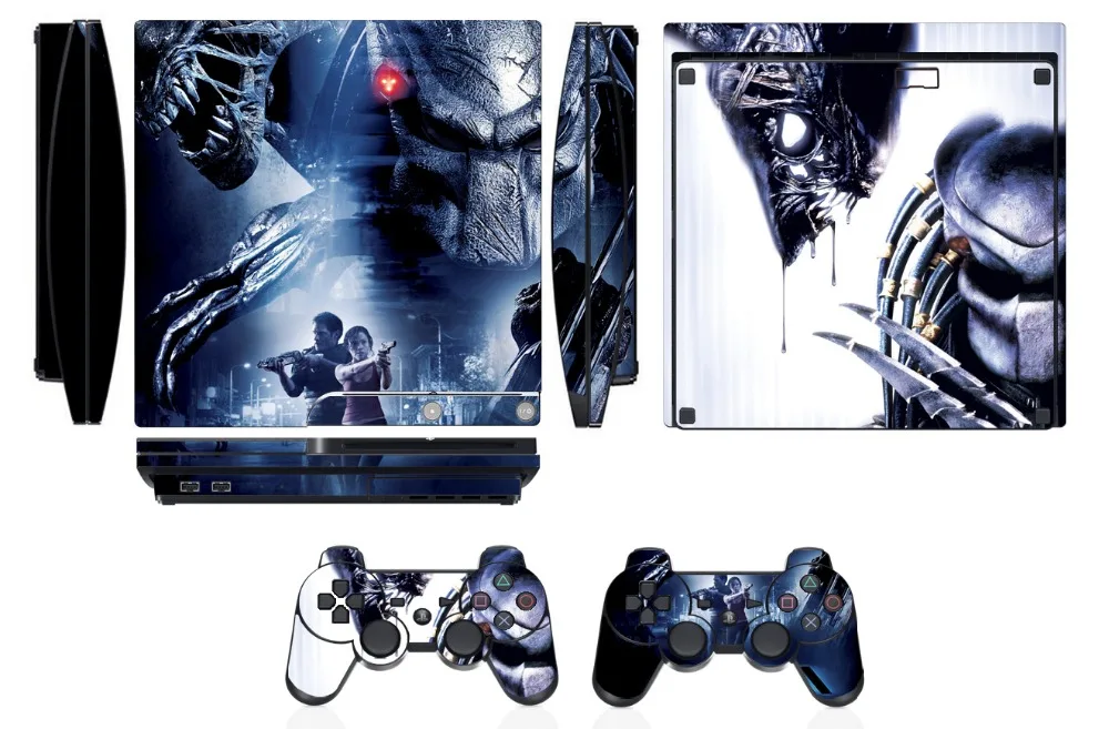 Aliens Q257 виниловые наклейки для кожи Sony PS3 Slim PlayStation 3 и 2 контроллера | Электроника