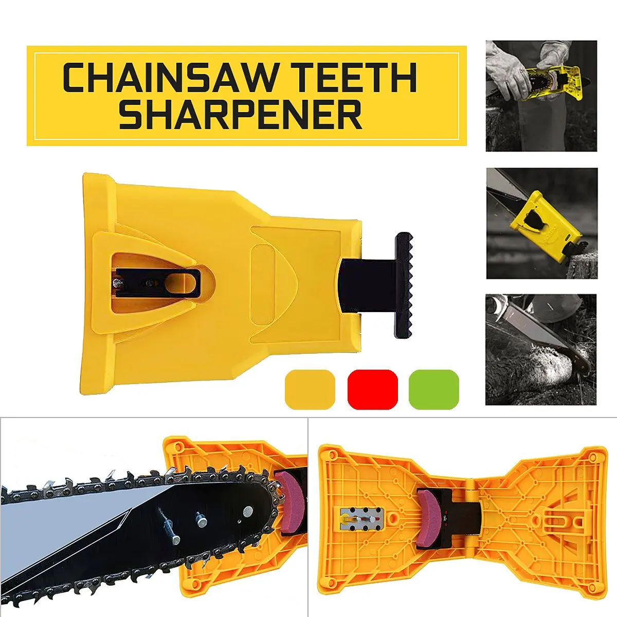  Chainsaw Teeths Sharpener Chain Saw Blade Sharpening Grinder Tool Power Bar Mount Saw Chain Sharpen