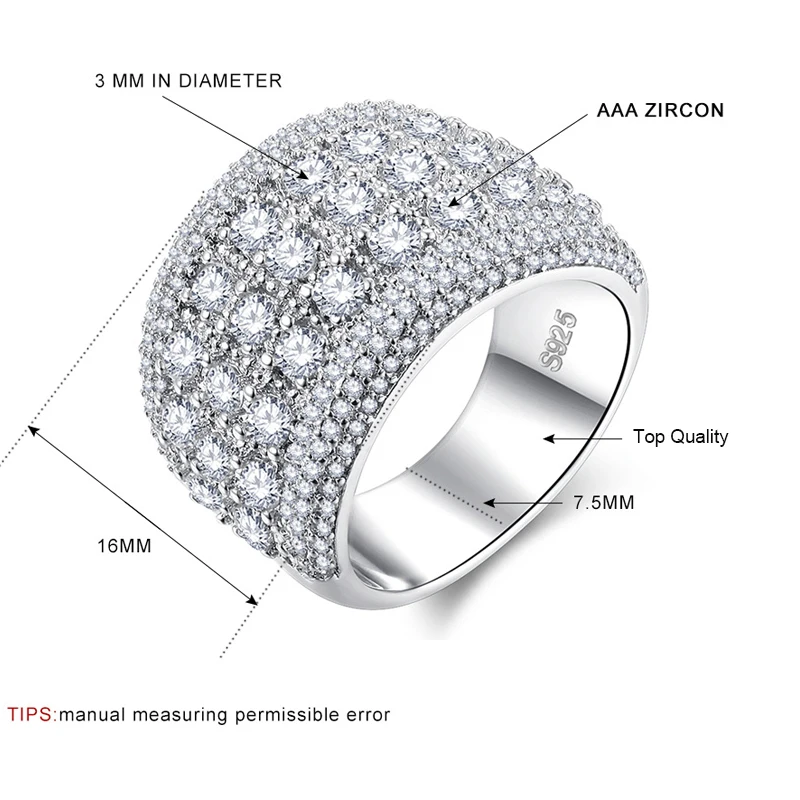 sterling  cubic zirconia rings for women jewelry (10)