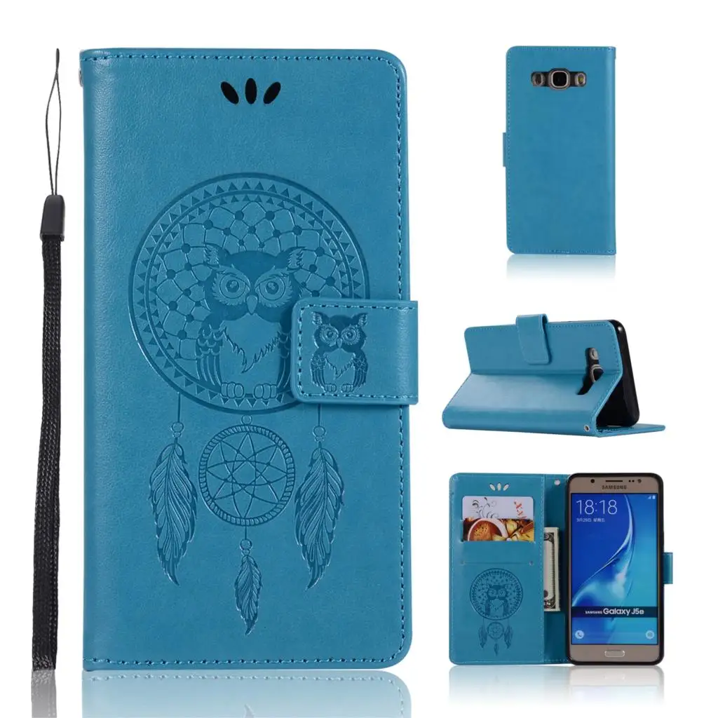 Owl embossed Wallet Case For Samsung Galaxy J5 2016 J510 Leather Flip Cover for Mobile Phone Shell | Мобильные телефоны и