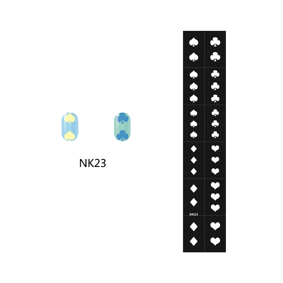 1 шт. Модная волна Стиль Аэрограф Для блесток трафарет штампы для ногтей красящий лак Дизайн Маникюр стемпинг для украшения ногтей инструмент-шаблон NK05 - Цвет: NK23