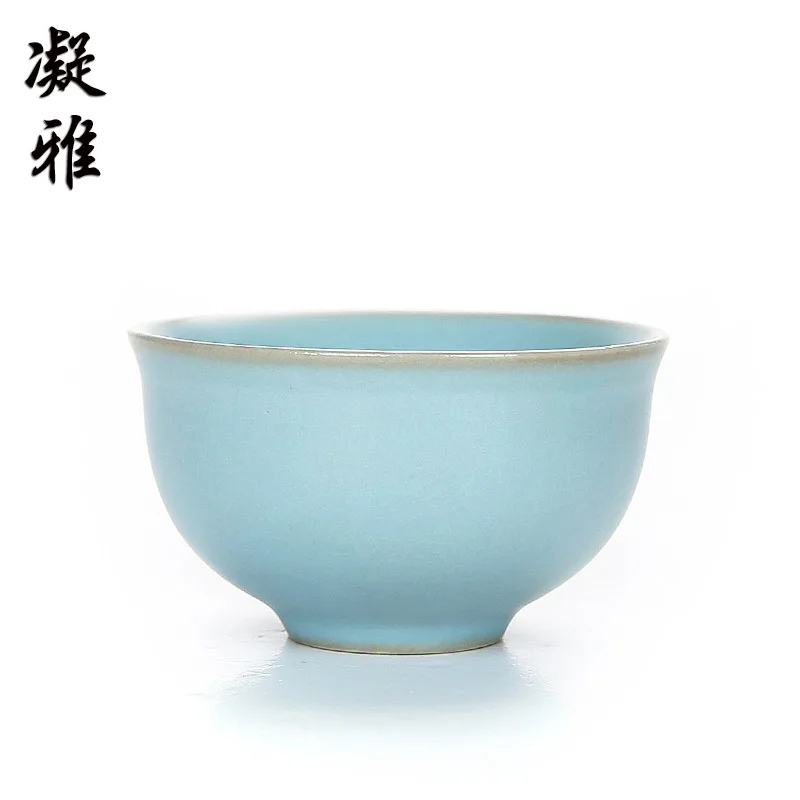 Ruyao чашка индивидуальная одна чашка Бытовая Керамическая маленькая мастер чашка для досуга - Цвет: Светло-желтый