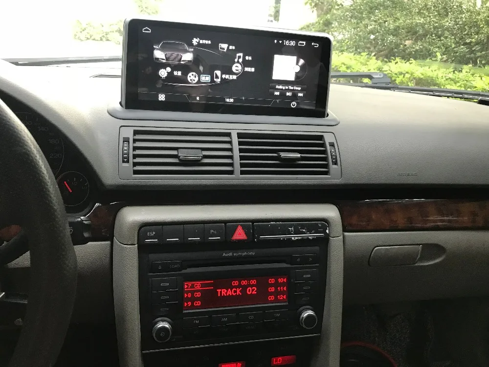 10,2" четырехъядерный 1024*600 Автомобильный gps навигатор для Audi A4 Android 4,4 dvd-плеер S4 RS4 8E 8F B9 B7 радио навигационная система Wifi