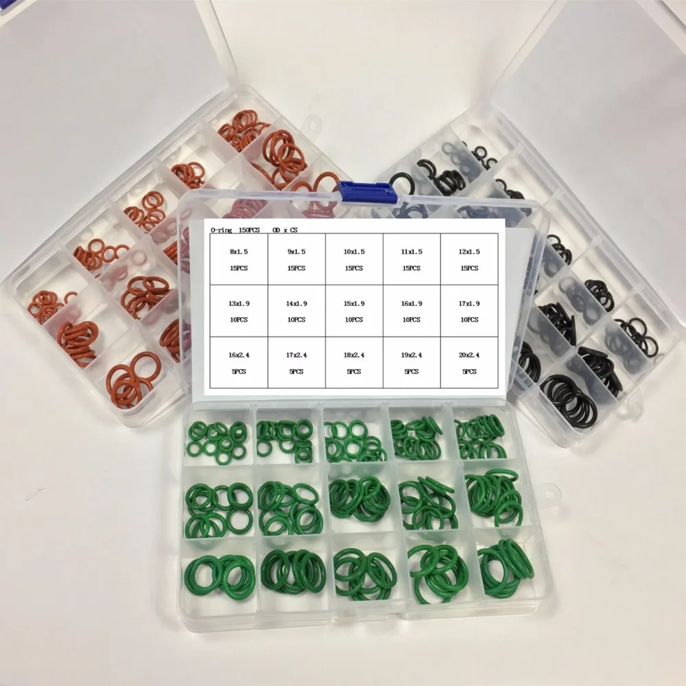 Buy 150PCS NBR/VMQ/FKM Nitrile Rubber Silicone O Ring