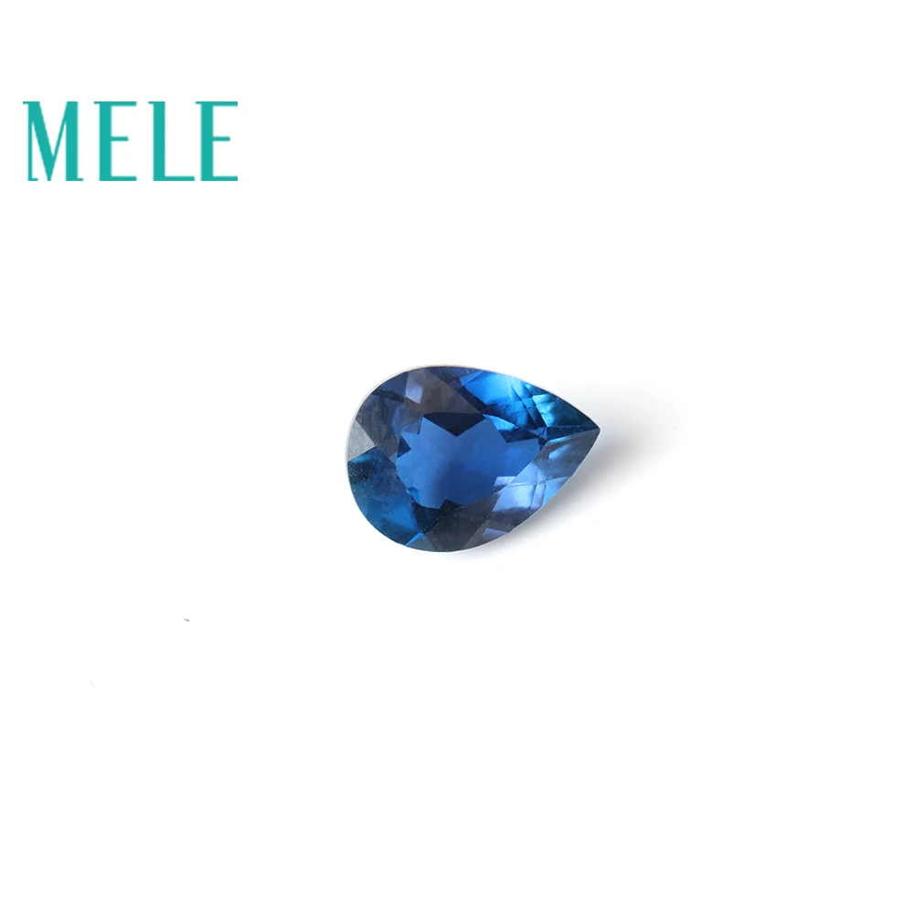 MELE Natural aquamarine, ,water drop,Pear shaped dark blue DIY jewelry matching stone MELE Natural aquamarine, ,water drop,Pear shaped dark blue DIY jewelry matching stone