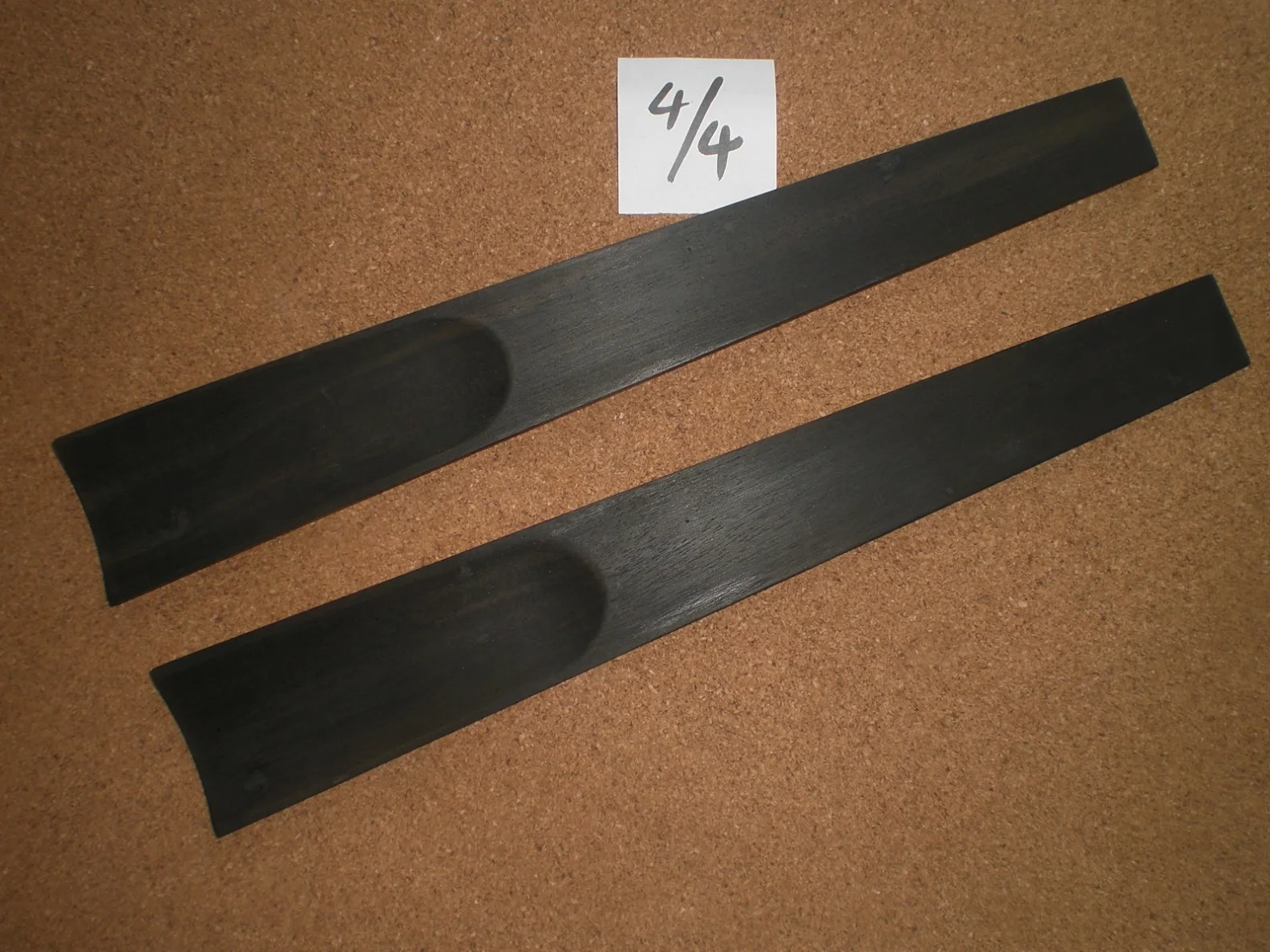 

2 PCs Ebony Violin Fingerboard 4/4 Black ebony wood Violin parts