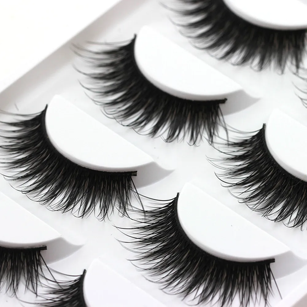 

MAANGE 5 Pairs false eyelashes container Thick False Fake Eyelashes Eye Lashes Storage Box Empty Care Makeup Extension#y45