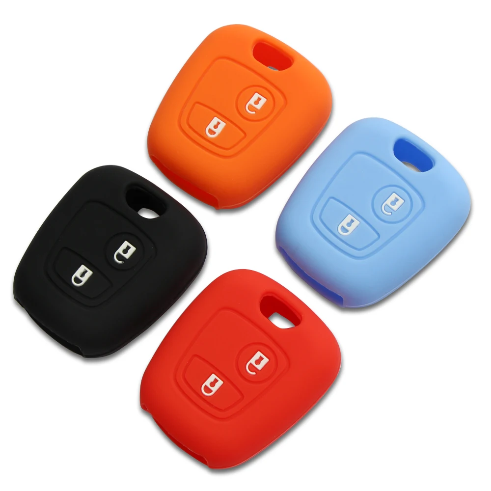 Силиконовый чехол с 2 кнопками для Peugeot 107 206 307 207 408 Citroen c2 c3 c4 Berlingo Xsara Picasso Toyota Aygo |