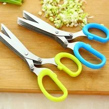 5 слоев лезвия Scallion ножницы Многофункциональные кухонные измельченные ножи для нарезки фруктов, овощей, трав специй инструменты для приготовления пищи