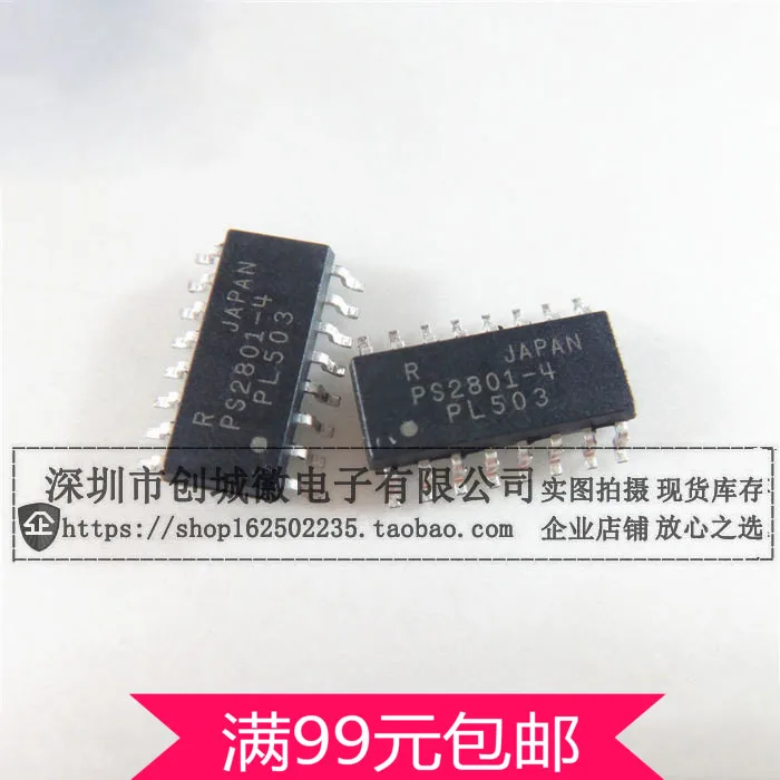 PS2801 4 PS2801 4 F3 A Optoisolator Transistor / Photo Output Patch SOP ...