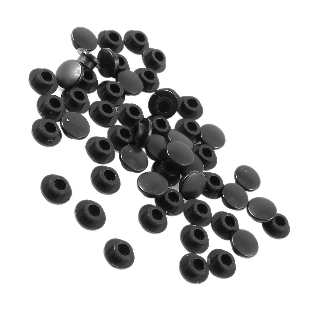 

THGS-Black Tactile Pushbutton Switch Cap Covers Protector Keycaps 55 Pcs