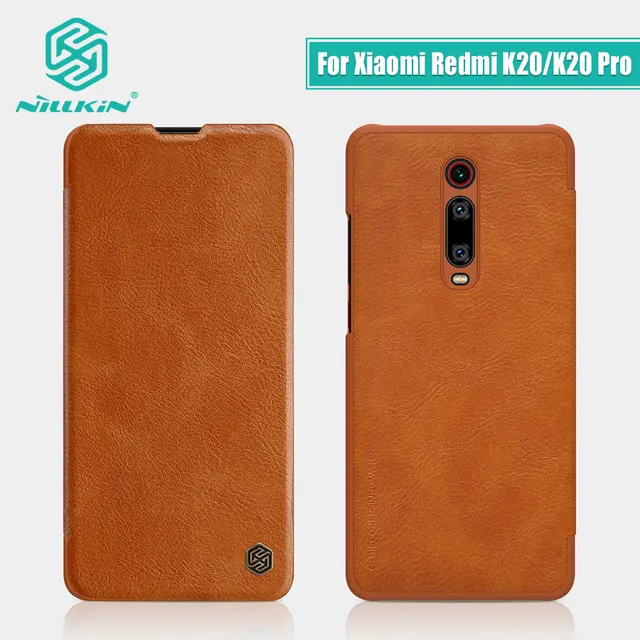 US $8.82 Redmi K20 Pro Redm K20 Case 639 Original NILLKIN Qin Flip Cover PU leather Cases For Xiaomi Mi 