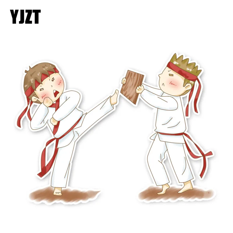 

YJZT 11.4*14.9CM Unique Colored Taekwondo Accessories Car Sticker 11A1730