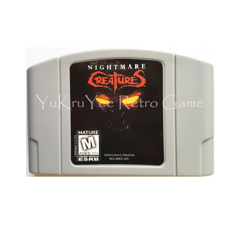 

Nightmare Creatures Video Game Accessories Memory Cartridge Card for 64 Bit Console US NTSC Version N77