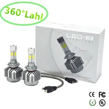 80W 12000LM Car LED Headlights H7 4 COB Chips H7 Car LED Headlight Car H7 LED Headlight Bulbs H7 LED Head Light Bulb