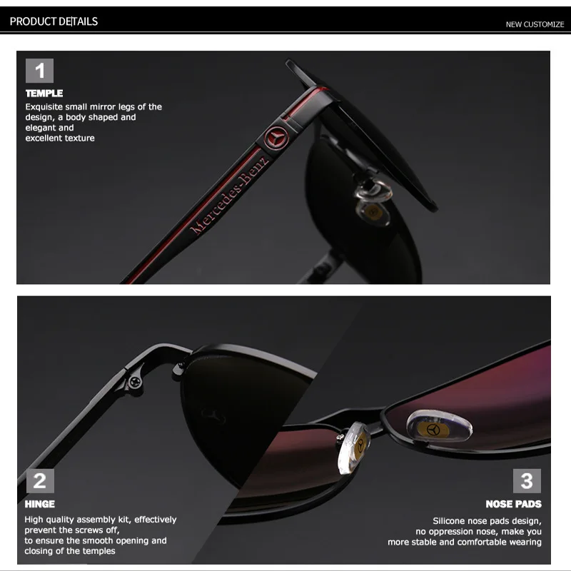 High Quality Classic Luxury Brand Sunglasses Men Polarized Coating Sun Glasses For Men Driver Safe Driving Glasses UV400 MB737