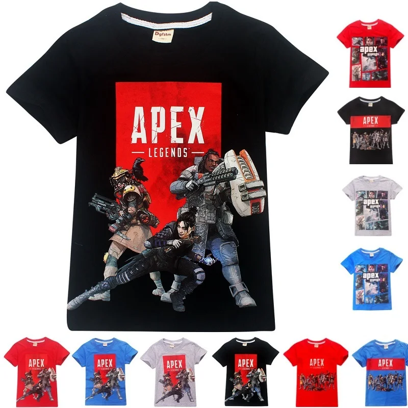 

2019 100% Cotton Hot Sale Game Print Shirts Apex Legends T-shirts Kids Casual t-shirts Boys and Girls summer Clothes