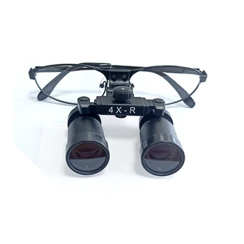 

4X Dental Medical Loupes Binocular Surgical Magnifying Glass with metal frame