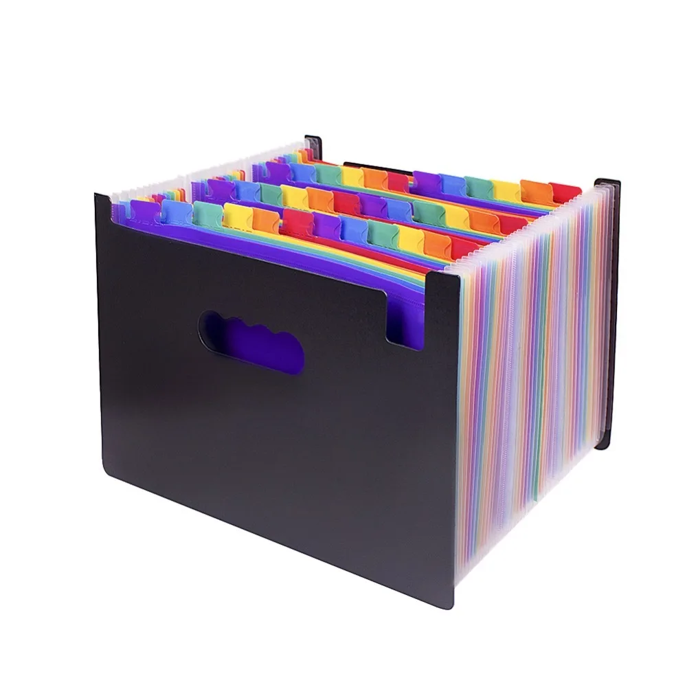 

48 Pockets Expanding File Folder File A4 Letter Size Portable Expanding File Folder Organizer for Contract Tax Document