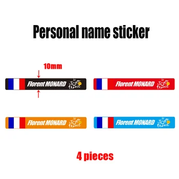 

Bike equiptment Name national Flag Stickers for Mountain bike Road bicycle helmet frame top tube Rider ID decals