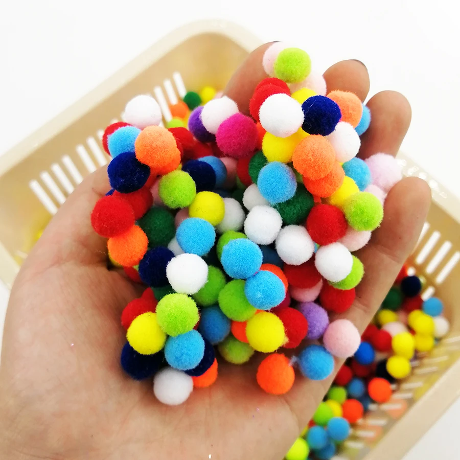 

1000 pcs 1cm Mix color Pompom Eyes for Toys Pompones for Needlework Wholesale Costume Jewelery DIY Crafts Materials Accessory