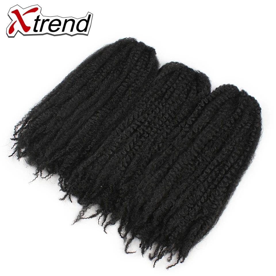 Xtrend Marley косы волос Синтетический Ombre афро кудрявый крючком Моноволокно плетение
