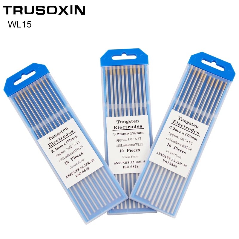 

10pcs Gold Head Lanthanated Tungsten Electrode 1.0 /1.6/2.0/2.4/3.0/3.2/4.0X175mm TIG Tungsten Needle/Tungsten Electrode/TIG Rod