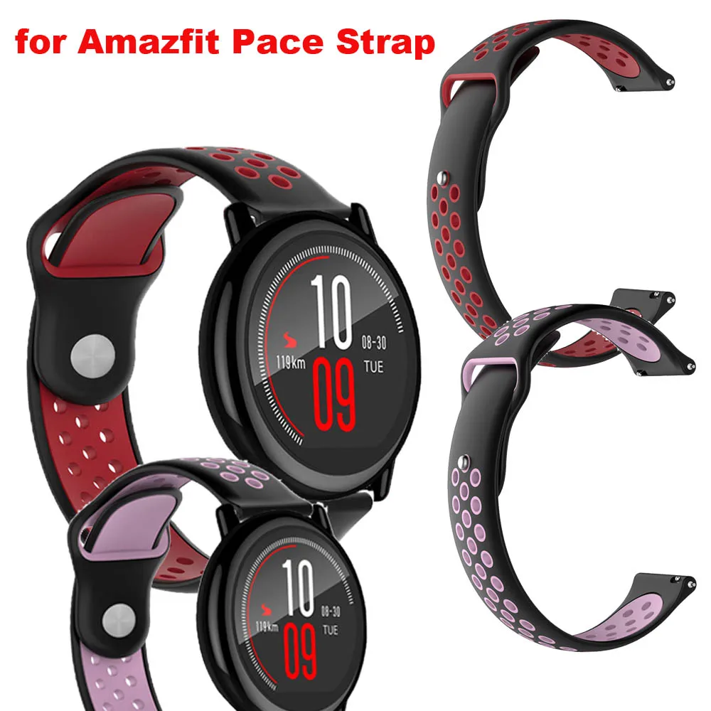 7/лот для Xiaomi Huami Amazfit Pace ремешок для часов браслет силиконовый Pulsera Correa Band защитный чехол Защитная пленка для экрана