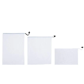 

Reusable Produce Bags Made of See Through Mesh Polyester Keeps Vegetables Fresh and toys storage