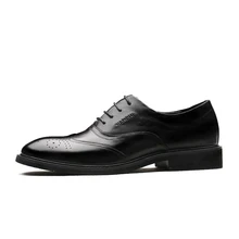 Men Genuine Leather Brogue Shoes 2017 Autumn British Fashion Classics Men’s Carved Round Toe Dress Shoes Big Size 37-48