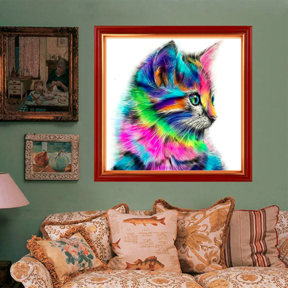 

Cat'S Animals Pattern 3D DIY Diamond Painting Cross Stitch Embroidery Paint Pictures Needlework Home Crafts Art Decoration
