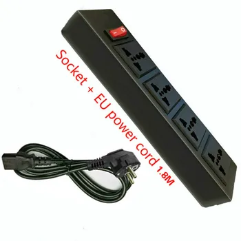 

The Word Plug Black 4 Way Universal Socket Outlet PDU with Switch Light Power Strip Board Surge Protector Outlet Spread
