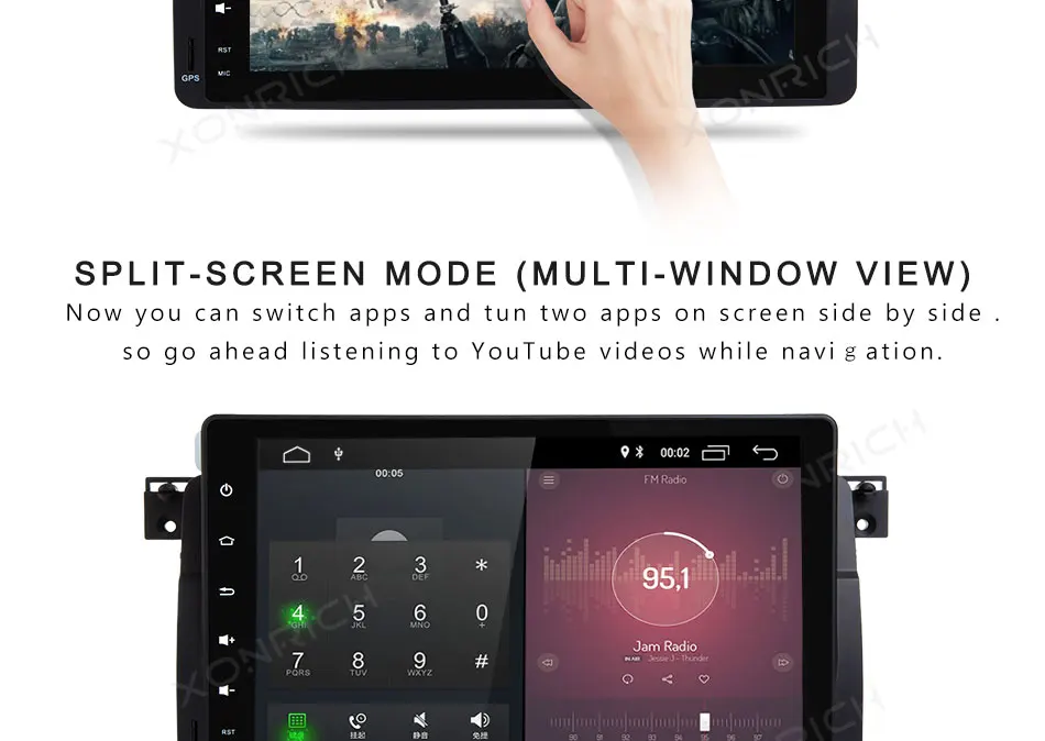 Best Xonrich 1 Din Android 8.0 Car Radio For BMW E46 Navigation M3 Rover 75 318/320/325/330/335 GPS DVD Player Qcta Core 17