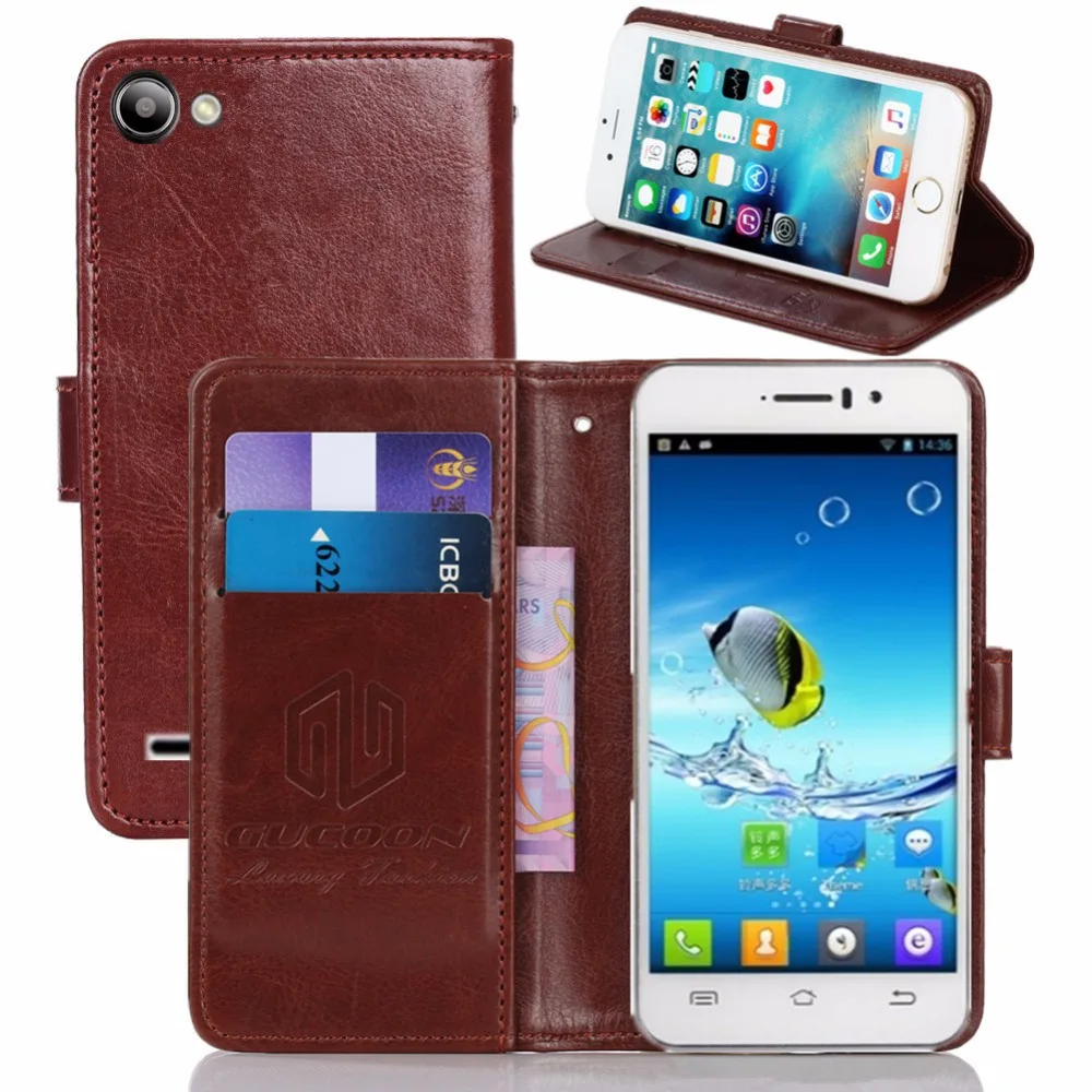 

GUCOON Vintage Wallet Case for Jiayu G4 G4C G4S 4.7inch PU Leather Retro Flip Cover Magnetic Fashion Cases Kickstand Strap