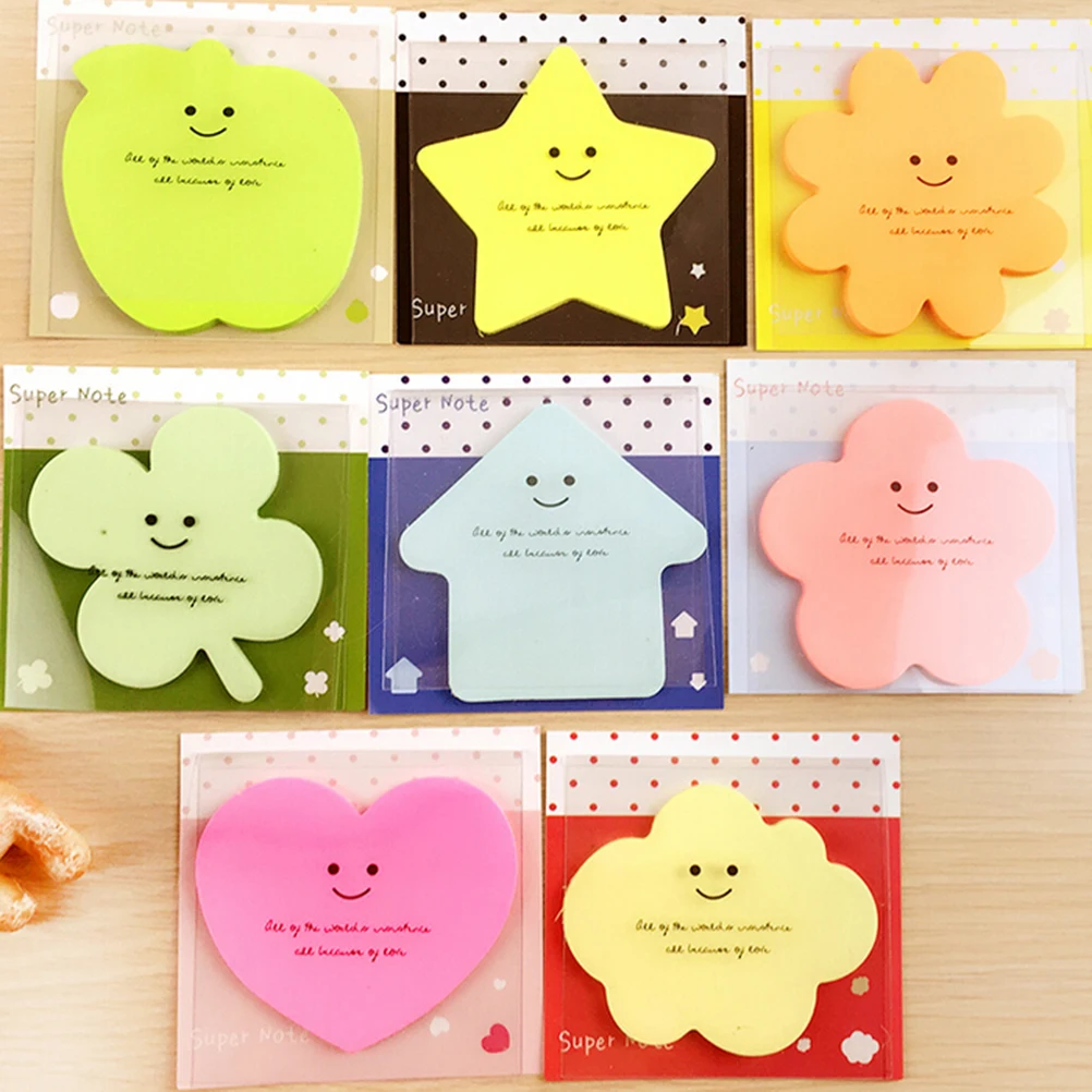 

1X Random Type Cute and Kawai Sticky notes Originality Shape pattern Scrapbooking Sticker Bookmark Mark Memo Flag Sticky Notes