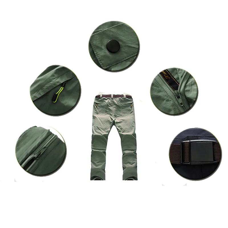 Горная кожа 5XL мужские летние быстросохнущие Мягкие штаны для улицы, съемные шорты для походов, скалолазания, мужские брюки MA043