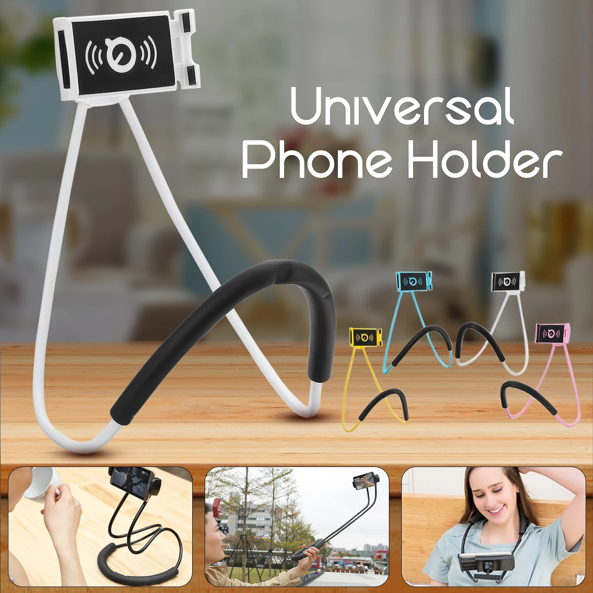 Universal 360 Degree Rotation Flexible Phone Selfie Holder Snake like