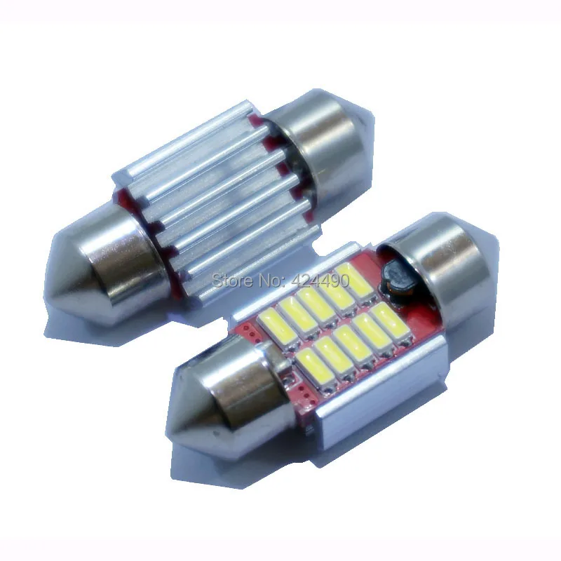 AORUNYEBAO 10X белый гирлянда C5W C10W светодиодный 10 SMD 12SMD 3014 Светодиодный 31 мм 36 39 41